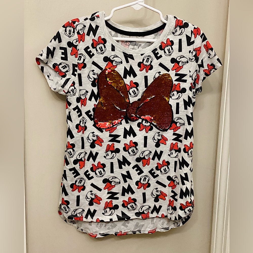 Girls Disney Minnie Mouse Sequin Bow. 50/75% Off In Bundles